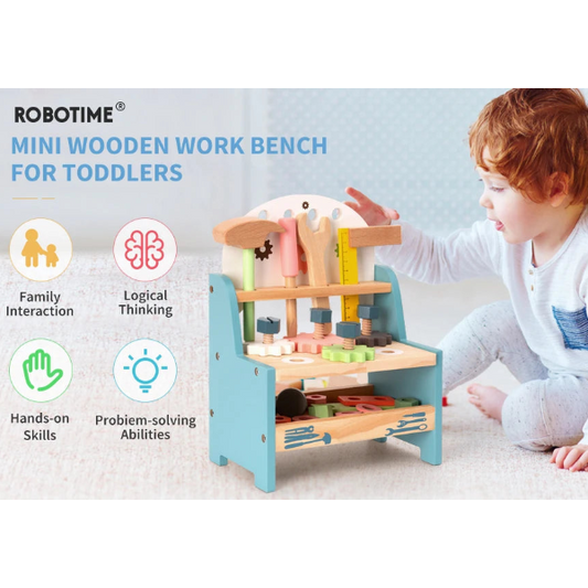 Wooden Tool Bench Play Set