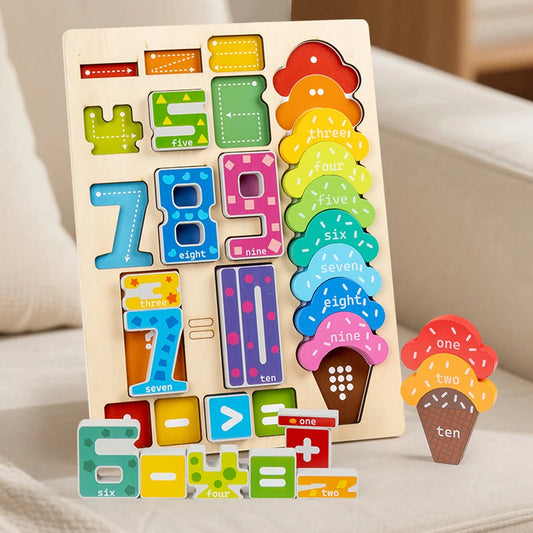 Wooden Number & Color Blocks