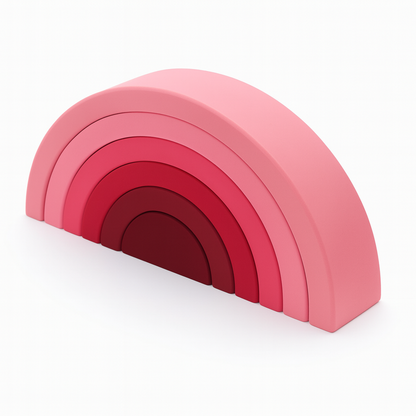 Silicone Rainbow & Peg Doll Set