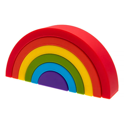 Silicone Rainbow & Peg Doll Set