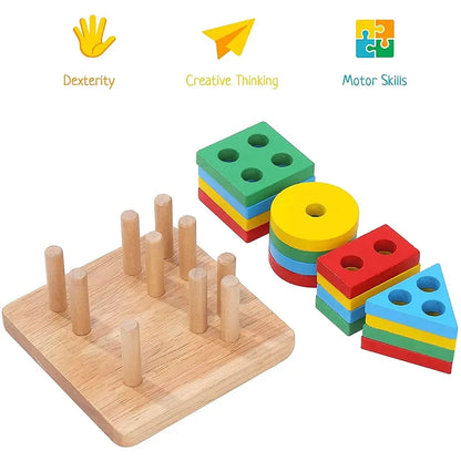 Wooden Shape & Color Sorting Toy