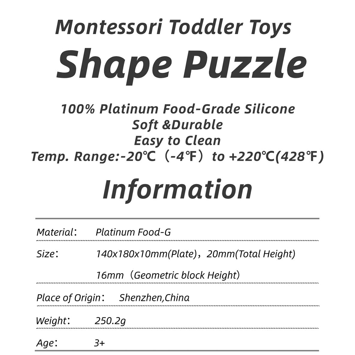 Silicone Shape Sorting Puzzle