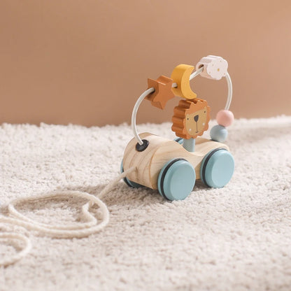 Lion & Stars Pull Car Toy