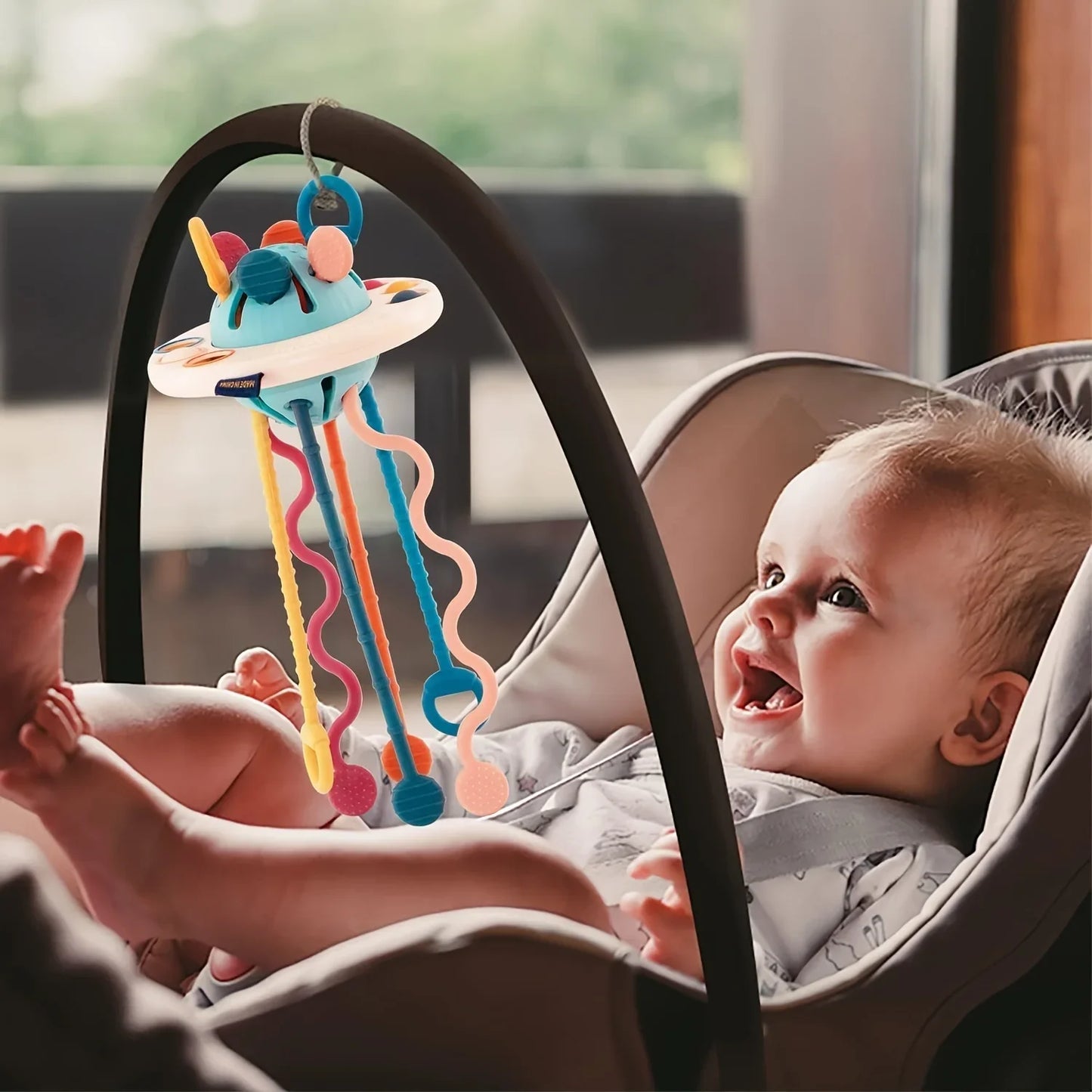 UFO Silicone Pull & String Activity Toy