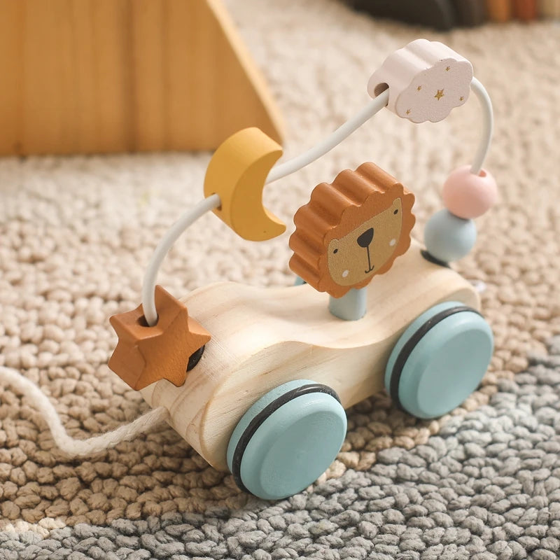 Lion & Stars Pull Car Toy