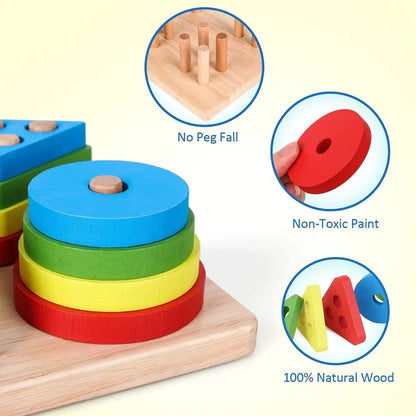 Wooden Shape & Color Sorting Toy