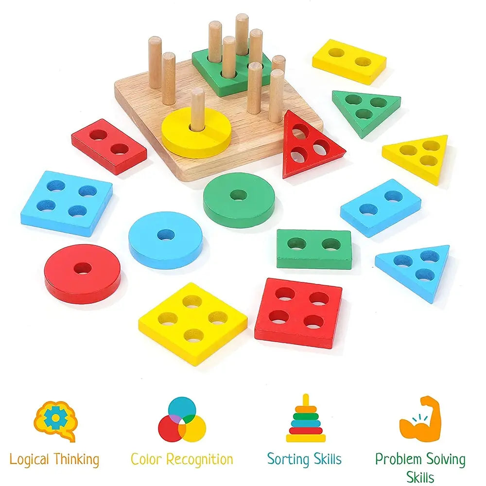 Wooden Shape & Color Sorting Toy