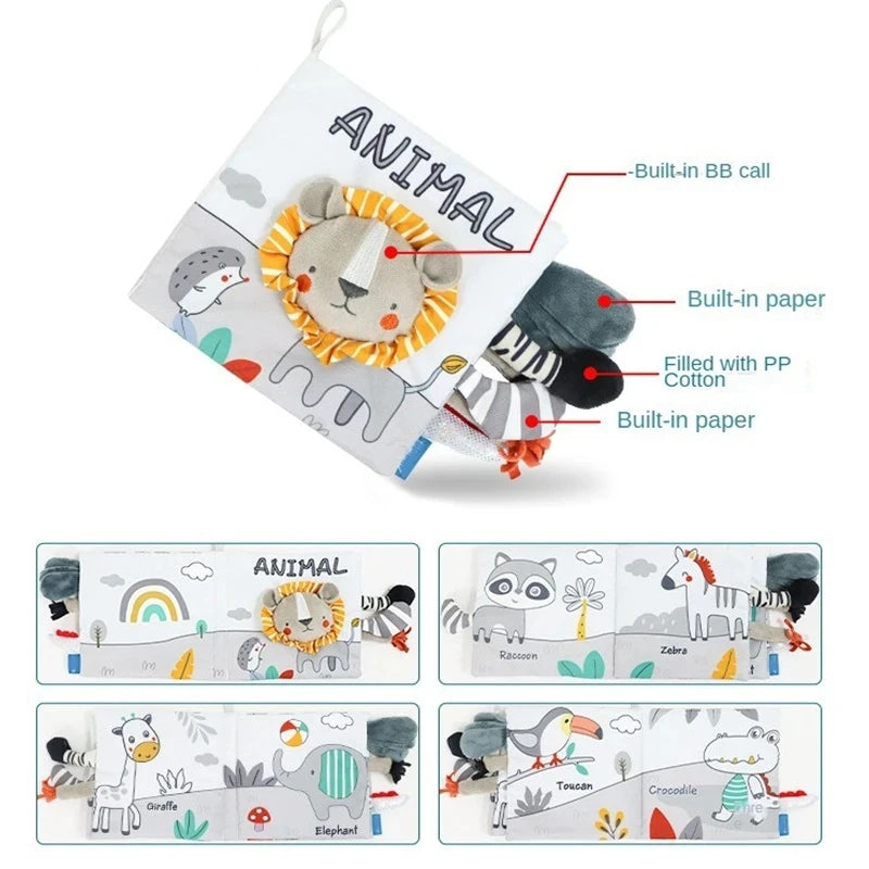Cloth Sensory Book – Tails & Tales Animals