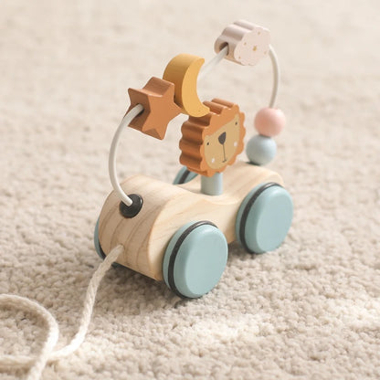 Lion & Stars Pull Car Toy