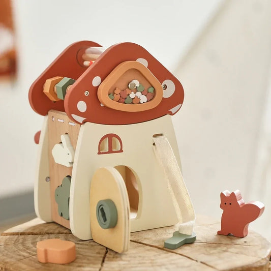 Wooden Mushroom House Activity Toy